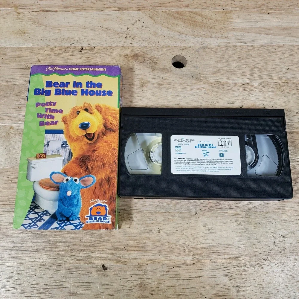BEAR IN THE BIG BLUE HOUSE POTTY TIME WITH BEAR VHS TAPE 1999